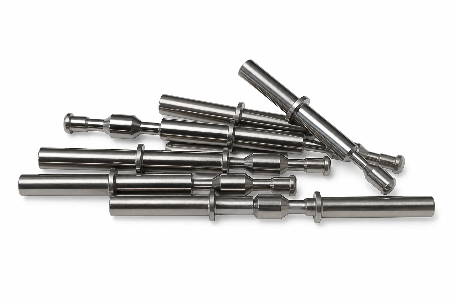 Polished precision spindle shafts with tapered profiles